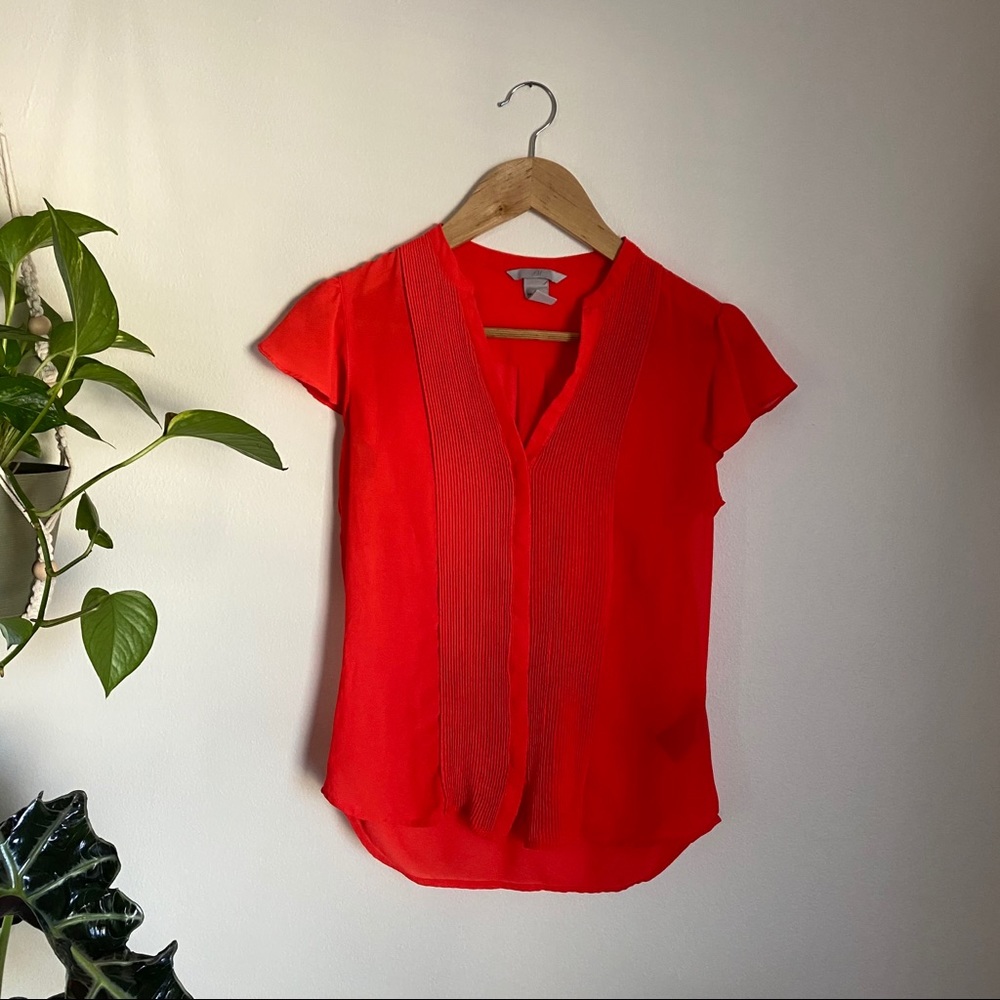 fluorescent ribbed blouse